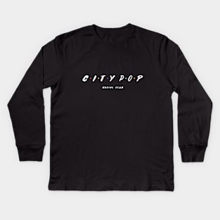 City Pop 80s Japanese Music Social Club Kids Long Sleeve T-Shirt